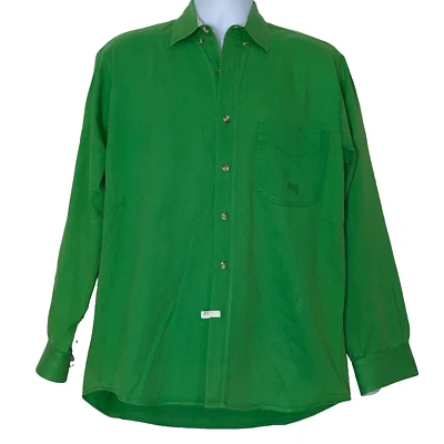 Rod's Men's Green Size Medium Western Denim Long Sleeve Button Shirt - Image 1 of 4
