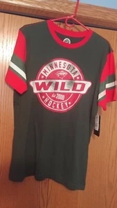 SWEET! NWT GIII by Carl Banks Men's Small Unisex Minnesota Wild Shirt ๐๐ ๐ฅ ๐ - Picture 1 of 12