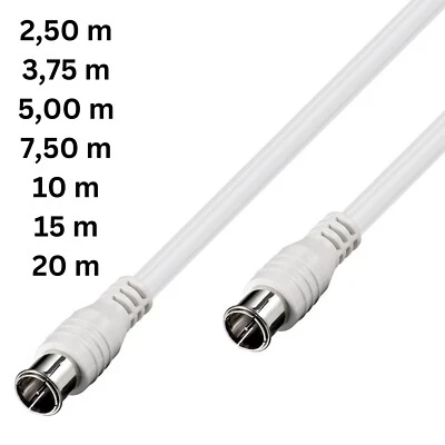 Antennenkabel F-Quick Schnellstecker SAT Kabel 100dB für TV Modem Internet HD - Bild 1 von 4
