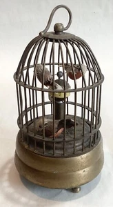 De colección 3 pájaros en jaula de pájaros y reloj autómata cantor? ¿Caja de música? Para reparación - Imagen 1 de 9