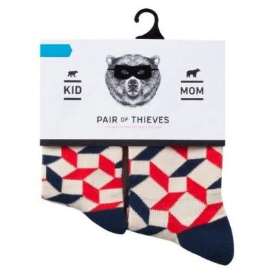 Pair of Thieves Mom Kid Twinsies Crew Socks - Medium 4-8 Yrs - Image 1 of 2