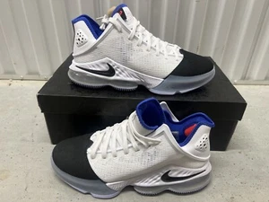 Nike LeBron XIX 19 Low Black Toe White Sneakers Shoes DH1270-100 Men's 10 - Picture 1 of 9