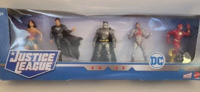 DC Justice League 5-Pack Batman Superman Wonder Woman Cyborg Flash Micro Mattel - Image 1 of 4