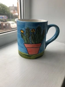 Whittard Of Chelsea Cactus Mug Handpainted - Dishwasher Safe - Picture 1 of 8