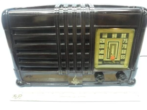 Excepcional 1941 Emerson Modelo 9LW-344 Baquelita Moteada Tubo AM Radio-Reparado - Imagen 1 de 14