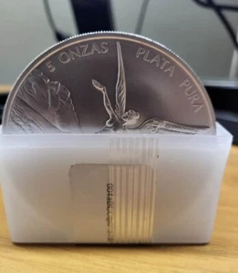 NUOVO 2024 Mexiko MEXICO Messico ARGENTO Silver plata LIBERTAD 5 once oz .999 - Foto 1 di 4