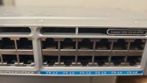 Cisco WS-C3850-12X48U-E 3850 12 MGIG+36 GIG UPOE IPSERVICE Switch NM4-10G 2x1100 - Picture 1 of 4