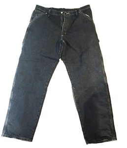 Wrangler Carpintero Pantalones Vaqueros Hombre 36x32 Calce Relajado Recto Azul Denim Pantalones - Imagen 1 de 12