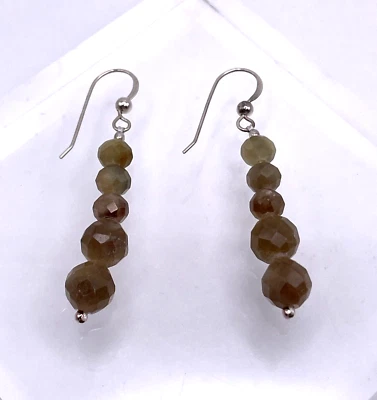 Pendientes colgantes de cuentas graduadas de zafiro dorado de plata esterlina JAY KING - NUEVOS CON ETIQUETAS Foto 1 de 4