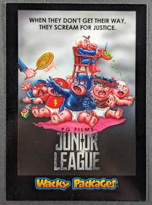 Junior Justice League 2018 Topps Wacky Packages Action Sticker Card #3 (NM) - Picture 1 of 2