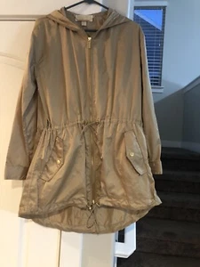 MICHAEL MICHAEL KORS KHAKI LIGHTWEIGHT SATIN FISHTAIL ANORAK SIZE M - Picture 1 of 2