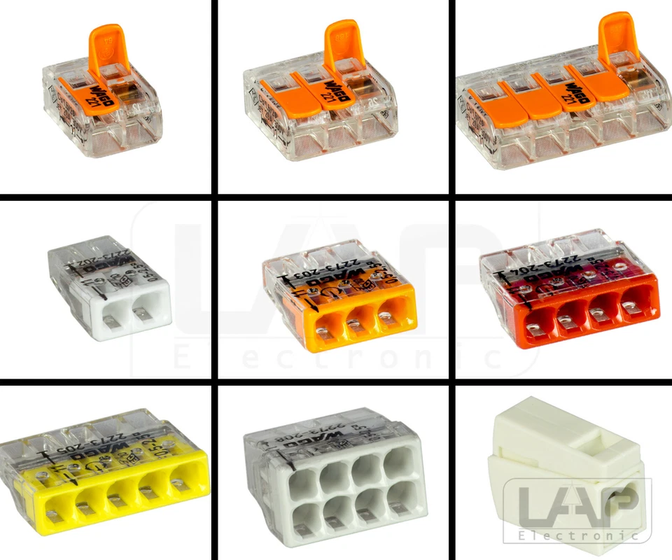 Wago Klemmen Dosenklemmen Hebelklemmen Leuchtenklemmen Verbindungsklemmen Klemme - Bild 1 von 1