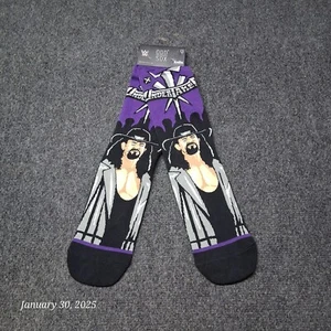NWT WWE Undertaker Socks Odd Sox Purple Fits Size 6 - 13 Crew - Picture 1 of 3