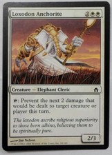 MAGIC THE GATHERING MTG 2004 FIFTH DAWN WHITE LOXODON ANCHORITE CREATURE CARD