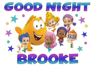 BUBBLE GUPPIES PILLOWCASE "GOOD NIGHT" Personalized Any NAME Super Soft Bedding - Picture 1 of 4