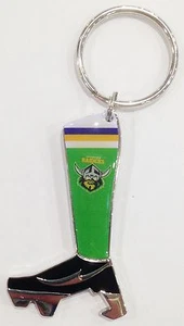 CANBERRA RAIDERS NRL BOOT BOTTLE OPENER METAL KEY RING CHAIN KEYRING - Picture 1 of 1