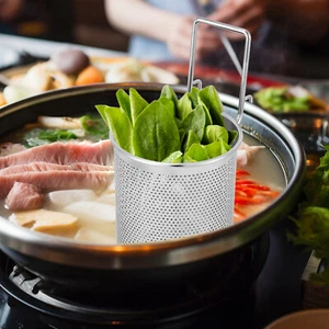 Hot-pot Mesh Net Basket Stainless Steel Mesh Basket Hanging Noodle Strainer 10cm - Picture 1 of 12