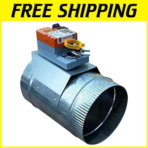 Professional-Grade 6" Round HVAC Zoning Damper - Power Open Close 24VAC - Picture 1 of 10