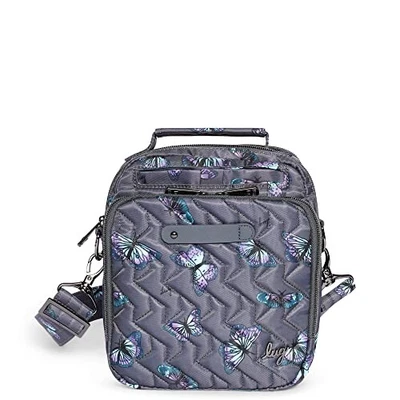 Bolso Bandolera Lug Skeeter RFID - Gris Mariposa, Diseño Seguro con Cremallera con Foto 1 de 4