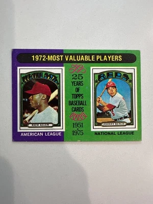 1975 Topps 210 1972 Самые ценные игроки MVP Джонни Бенч Рич Аллен - Изображение 1 из 2