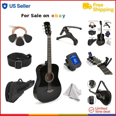 Kids Acoustic Guitar 30-Inch Basswood Starter Kit Beginner Bundle for Kids - Image 1 of 4