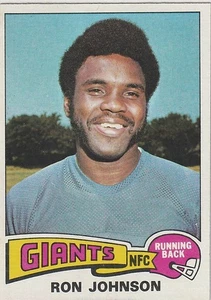 Ron Johnson 1975 Topps #395 New York Giants - Imagen 1 de 1