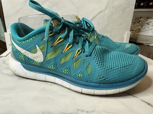Nike Free 5.0 Damen-Lauf-/Cross-Trainingssneaker Schuhe (grün/blau) Größe 8 - Bild 1 von 7