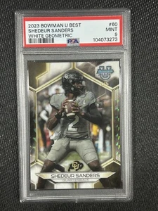 2023 Bowman U Best SHEDEUR SANDERS WHITE GEO /5 RC CLEVELAND BROWNS POP 2 🔥 - Picture 1 of 3