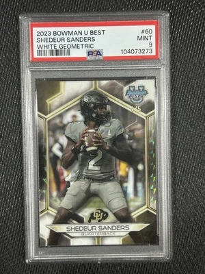 2023 Bowman U Best SHEDEUR SANDERS WHITE GEO /5 RC CLEVELAND BROWNS POP 2 🔥 - Image 1 of 3