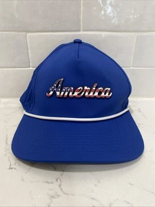 Branded Bills Mens Navy Blue USA Snapback Hat - Picture 1 of 4