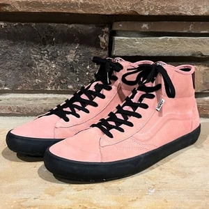 Vans Lizzie Armanto Eco-Cush High-Top Sneakers in Pink Suede and Black - Picture 1 of 11