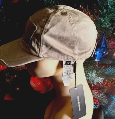 Boné de beisebol masculino Dolce & Gabbana preto algodão tamanho 58/M - Imagem 1 de 4