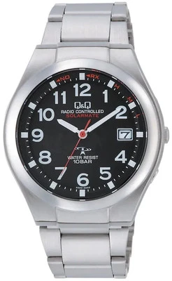 Japón NUEVO Reloj Citizen Q&Q HG12-205 Hombre Radio Solar Impermeable Foto 1 de 4