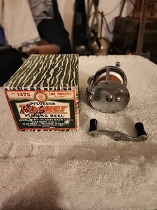 COHETE Pflueger Vintage Nº Carrete de fundición 1375 carrete de aluminio de alta resistencia con CAJA - Imagen 1 de 7