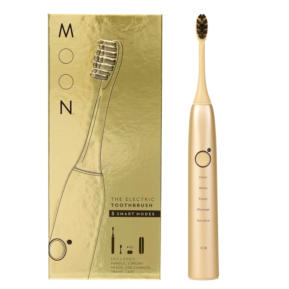 Moon The Electric Toothbrush - Gold - 5 Smart Modes *