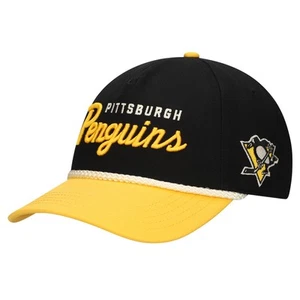 Men's American Needle Black/Gold Pittsburgh Penguins Roscoe Washed Twill - Picture 1 of 4