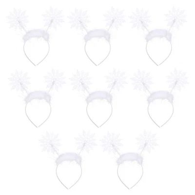  8 PCS Christmas Headband Snowflake Xmas Headbands with Snowflakes Assorted - Image 1 of 4