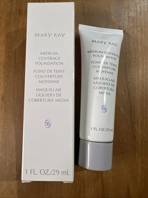 New IN Box Mary Kay Medium Coverage Foundation Bronze 507 Normal/Oily -Gray Cap - Image 1 of 4