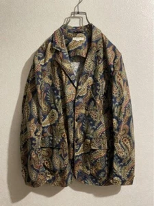Engineered Garments Paisley Tailored Jacket Blouson Men Size M Navy Blue Cotton - Picture 1 of 14