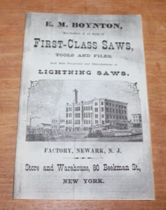 E.M.Boynton's Saw Works 1876 Catalog - Picture 1 of 1