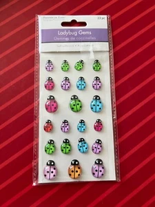 NEW - LADYBUG PASTEL GEM STICKERS - RARE FOREVER IN TIME - FREE SHIPPING - Imagen 1 de 2