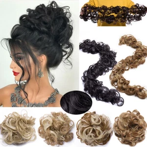 Lang Dick Haarteil Haargummi Hochsteckfrisuren Brautfrisuren Unordentlich Dutt - Bild 1 von 26