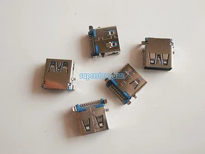 2X USB 3.0 Female Type-A 9 Pin SMT SMD Panel Mount DIP USB Connector 90° Legs - Picture 1 of 5