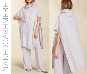 Naked Cashmere Kenzie Cowl-Turtleneck Poncho in Silver Grey sz OS -- One Size - Picture 1 of 20