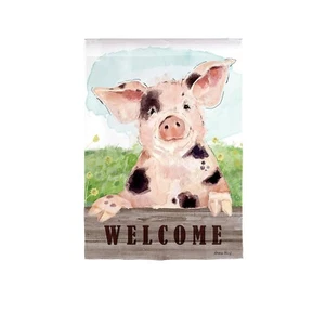 "Bandera de jardín de gamuza perenne Spotted Pig 14S10854 12,5"" x 18""" - Imagen 1 de 6