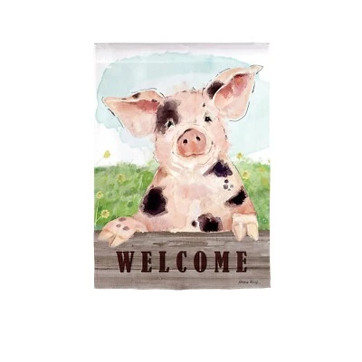 Spotted Pig 14S10854 Evergreen SUEDE Garden Flag 12.5” x 18” - Image 1 of 4