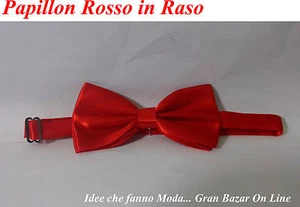 NATALE PAPILLON ROSSO LUCIDO MODA FASHION SPETTACOLO - Foto 1 di 1