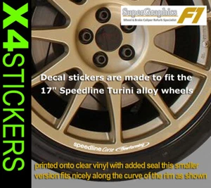 Wheel Rim Decal sticker to fit Speedline Corse flowforming print slim version X4 - Picture 1 of 1