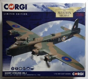 Corgi Aviation Short Stirling Mk.I BF372 OJ-H 149 Sqn RAF F/S Middleton AA39502 - Picture 1 of 3