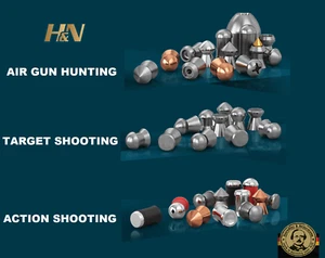 Pellets H&N .177/4.50 mm y .22/5.50 mm para caza Plinking objetivos tiro y + - Imagen 1 de 47
